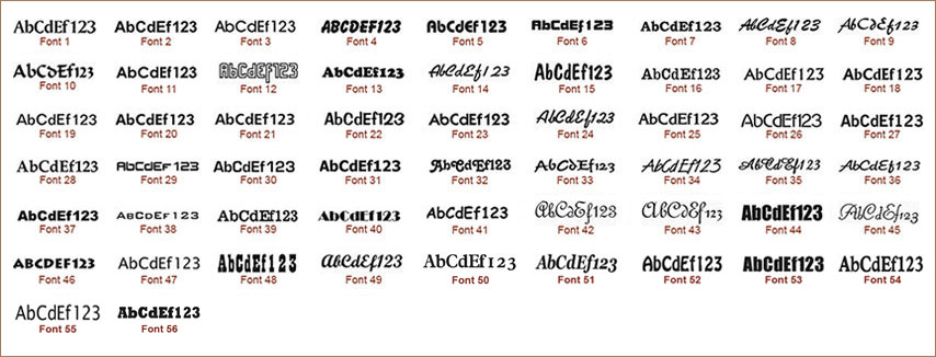 Font chart